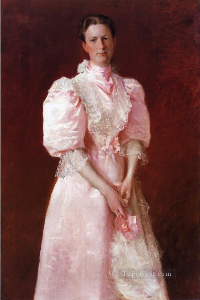 Study in Pink aka Portrait of Mrs Robert P McDougal William Merritt Chase Oil Paintings